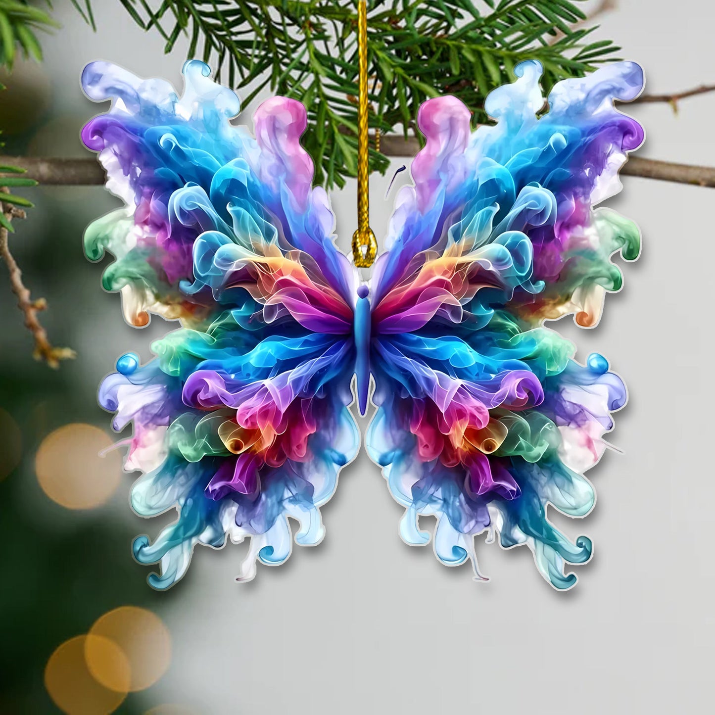 Butterfly Colorful  Acrylic Ornament Gift For Nature