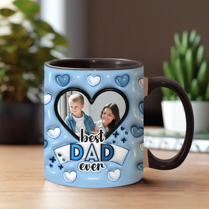 Best Dad Ever - Personalized Father Accent Mug