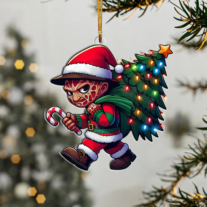 Funny Christmas Horror Character Freddy Christmas Ornament