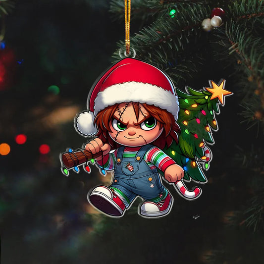 Funny Christmas Horror Character Chucky Christmas Ornament