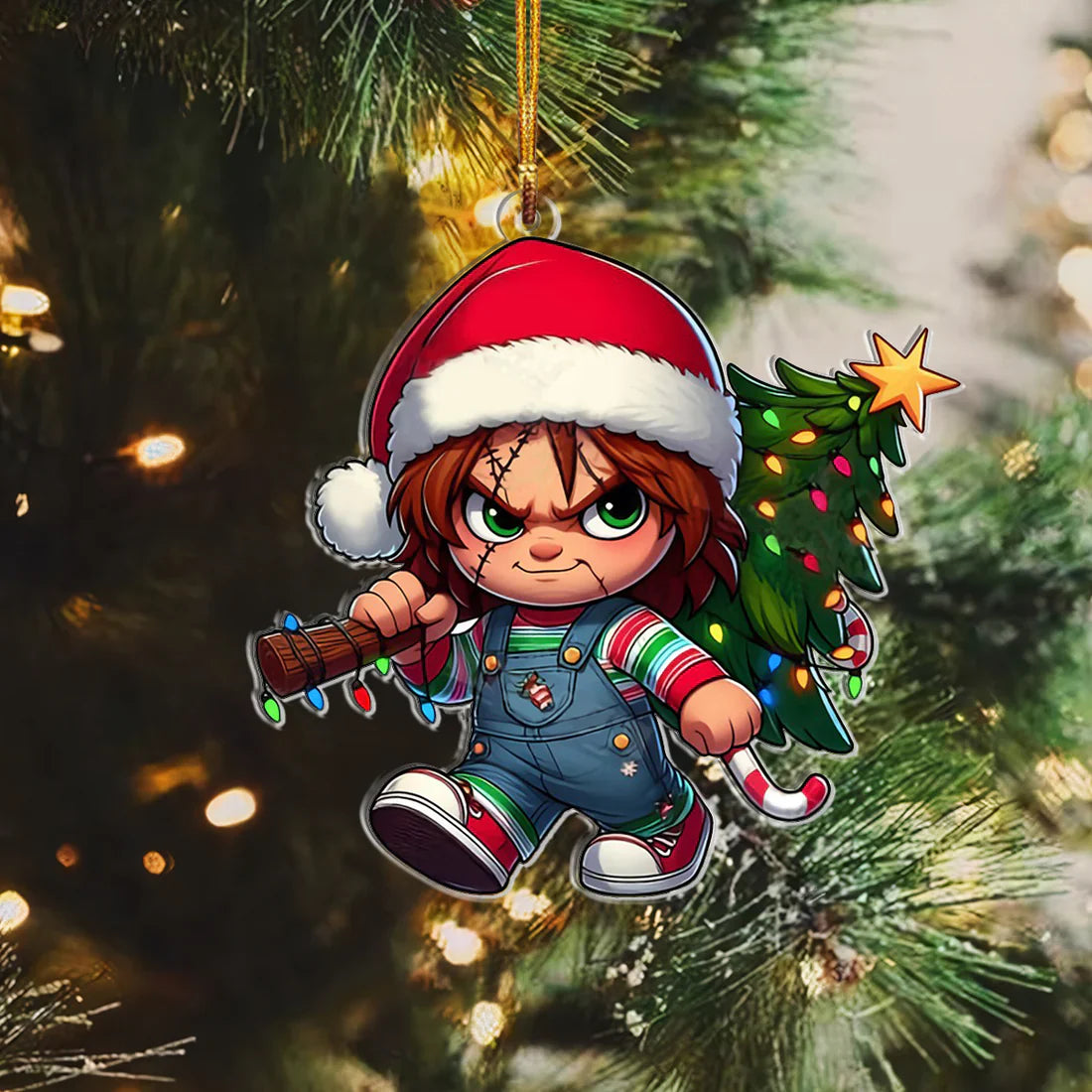 Funny Christmas Horror Character Chucky Christmas Ornament