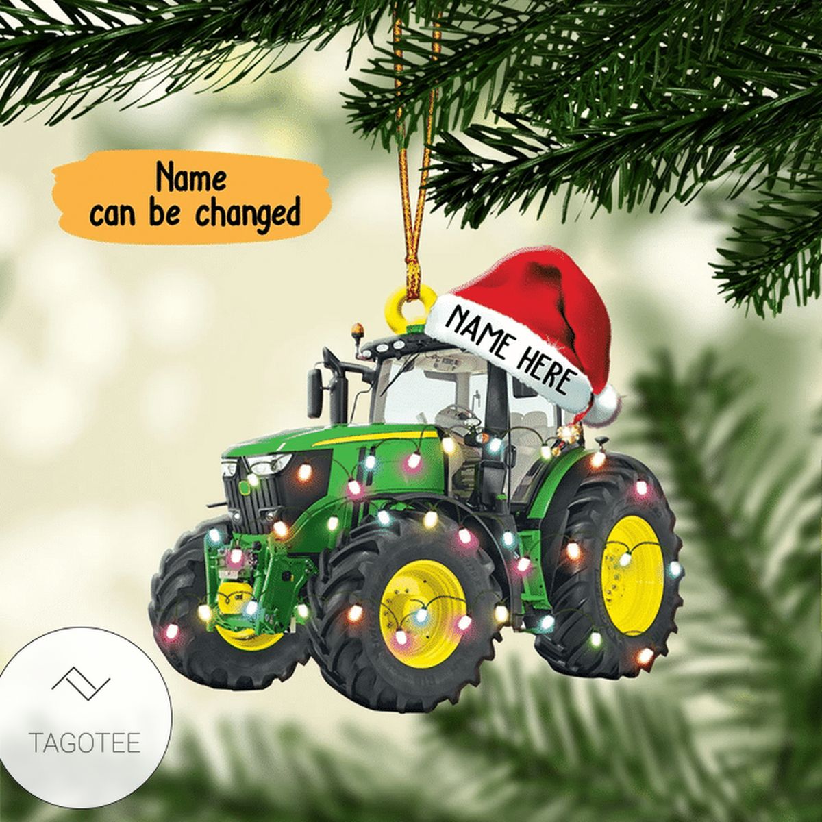 Custom Tractor Acrylic Ornament - Gift For Farm Lover's