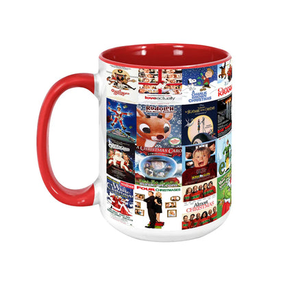 Classic Christmas Movies Poster Collage Accent Mug