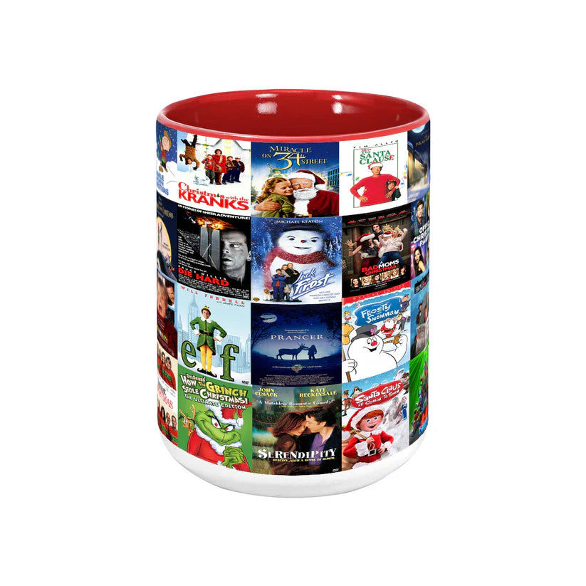 Classic Christmas Movies Poster Collage Accent Mug