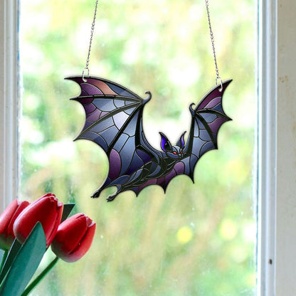 Bat Acrylic Window Hangings, Bat Inspired Art, Garden Decor, Bat window hangings, Modern decor for living room, Gothic home decor