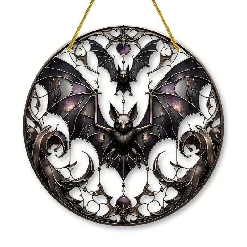 Bat Gothic Acrylic Window Decor, mythical creature Acrylic Window Hanging Art Decoration, Indoor Decor, Bat lovers gift