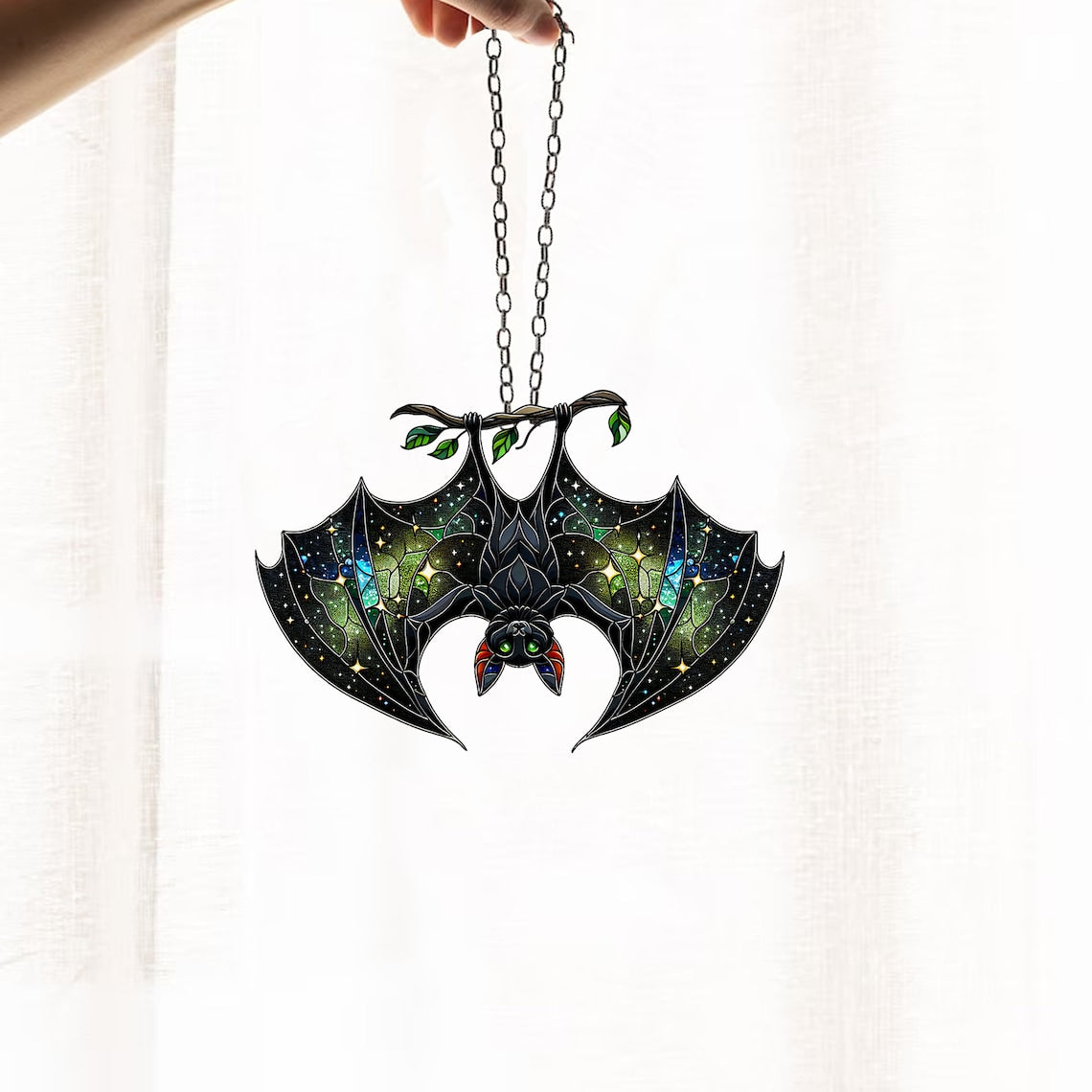 Bat Gothic Acrylic Window Decor, mythical creature Acrylic Window Hanging Art Decoration, Indoor Decor, Bat lovers gift