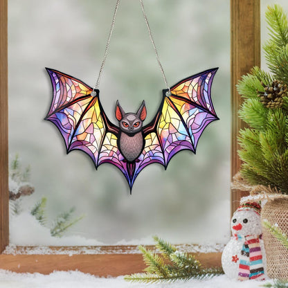 Bat Lover’s Acrylic Window Hanging, Indoor Decor, Bat lovers gift, Funny Bat window decor, Halloween Gift, Halloween decor, Garden Gift, Bat Lover’s