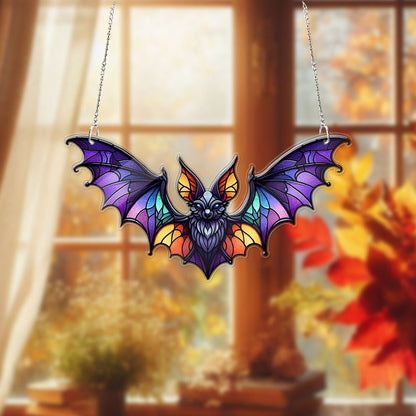 Bat Acrylic Window Hanging, Indoor Decor, Bat lovers gift, Funny Bat window decor, Halloween Gift, Halloween decor, Garden Gift, Bat Lover’s