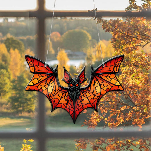 Bat Acrylic Window Hanging, Indoor Decor, Bat lovers gift, Funny Bat window decor, Halloween Gift, Halloween decor, Garden Gift, Bat Lover’s