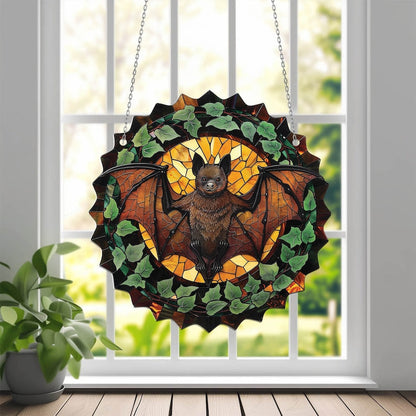 Bat Gothic Window Decor, mythical creature Acrylic Window Hanging Art Decoration, Indoor Decor, Bat lovers gift