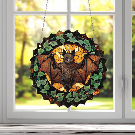 Bat Gothic Window Decor, mythical creature Acrylic Window Hanging Art Decoration, Indoor Decor, Bat lovers gift