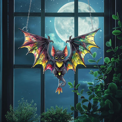 Bat Halloween Acrylic Window Hanging, Indoor Decor, Bat lovers gift, Funny Bat window decor, Halloween Gift, Halloween decor, Garden Gift, Bat Lover’s