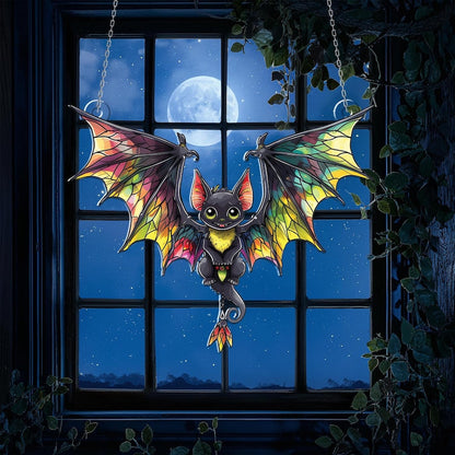 Bat Halloween Acrylic Window Hanging, Indoor Decor, Bat lovers gift, Funny Bat window decor, Halloween Gift, Halloween decor, Garden Gift, Bat Lover’s