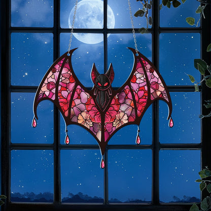 Bat Halloween Acrylic Window Hanging, Indoor Decor, Bat lovers gift, Funny Bat window decor, Halloween Gift, Halloween decor, Garden Gift, Bat Lover’s