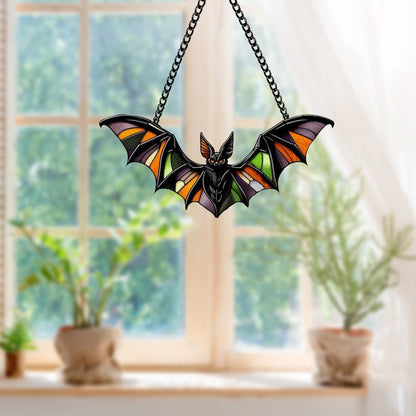 Bat Dark Acrylic Window Hanging, Indoor Decor, Bat lovers gift, Funny Bat window decor, Gothic bat, Halloween decor, Garden Gift