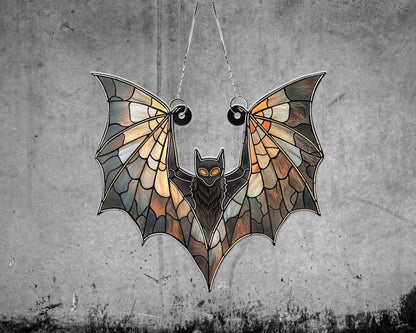 Bat Dark Acrylic Window Hanging, Indoor Decor, Bat lovers gift, Funny Bat window decor, Gothic bat, Halloween decor, Garden Gift