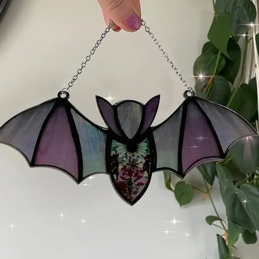 Bat Lover’s Acrylic Window Hanging, Indoor Decor, Bat lovers gift, Funny Bat window decor, Halloween Gift, Halloween decor, Garden Gift, Bat Lover’s