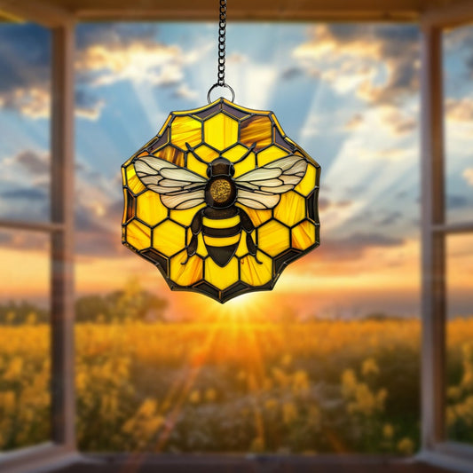 Bee ACRYLIC Window hanging, Honey Bee Acrylic Window Decor, Perfect Gift For Home, Hippie Decor, Garden Gift, Wildlife Lover’s