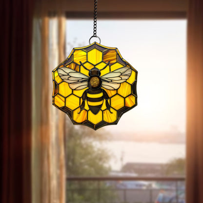 Bee ACRYLIC Window hanging, Honey Bee Acrylic Window Decor, Perfect Gift For Home, Hippie Decor, Garden Gift, Wildlife Lover’s