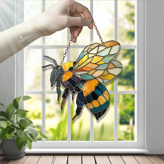 Bee Colorful ACRYLIC Window hanging, Honey Bee Acrylic Window Decor, Perfect Gift For Home, Hippie Decor, Garden Gift