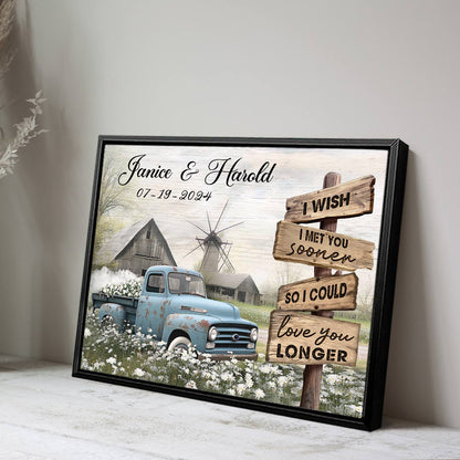 Best Couple Wedding Anniversary Gifts Farmhouse Old Truck Canvas