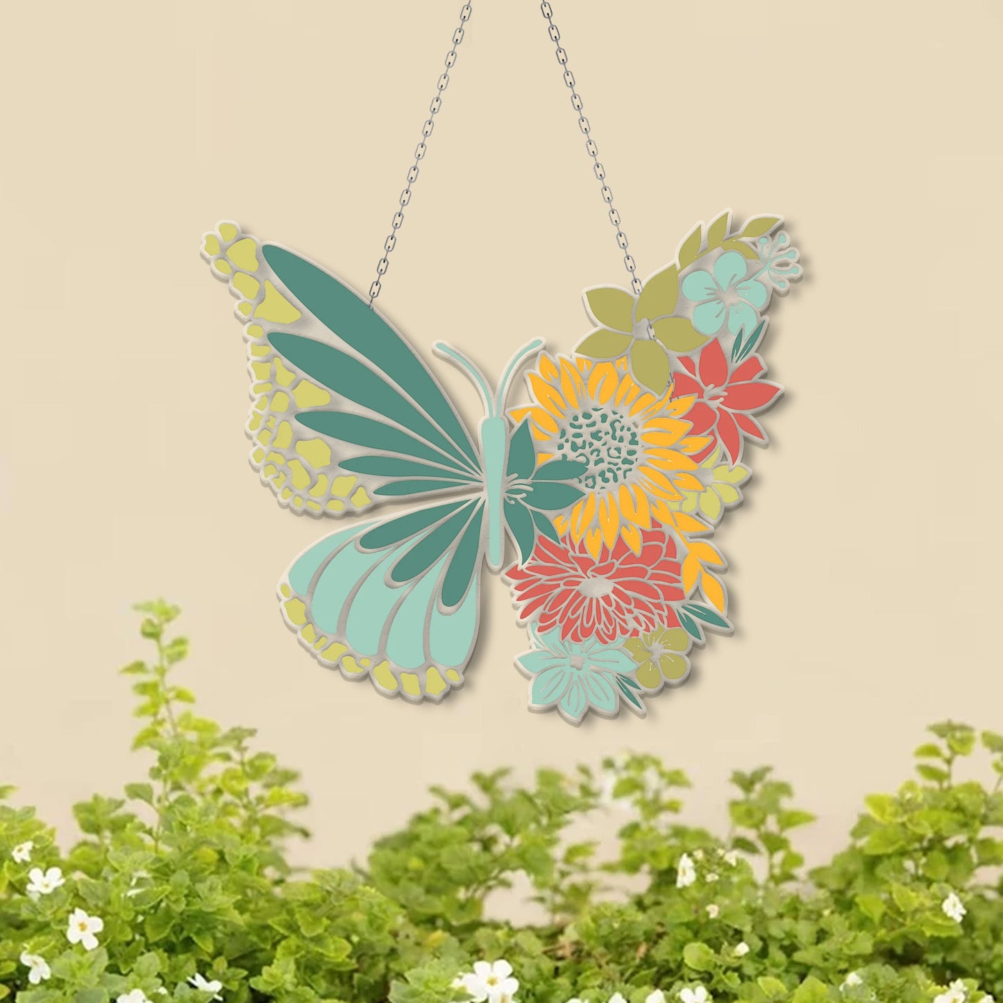 Butterfly Flower Acrylic Window Hanging, Window Hangings Home Decoration, Home Decore Gift,