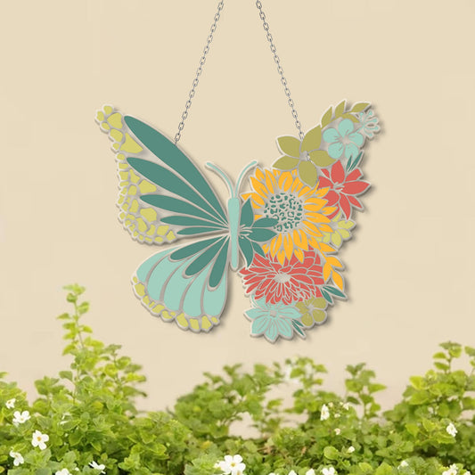 Butterfly Flower Acrylic Window Hanging, Window Hangings Home Decoration, Home Decore Gift,