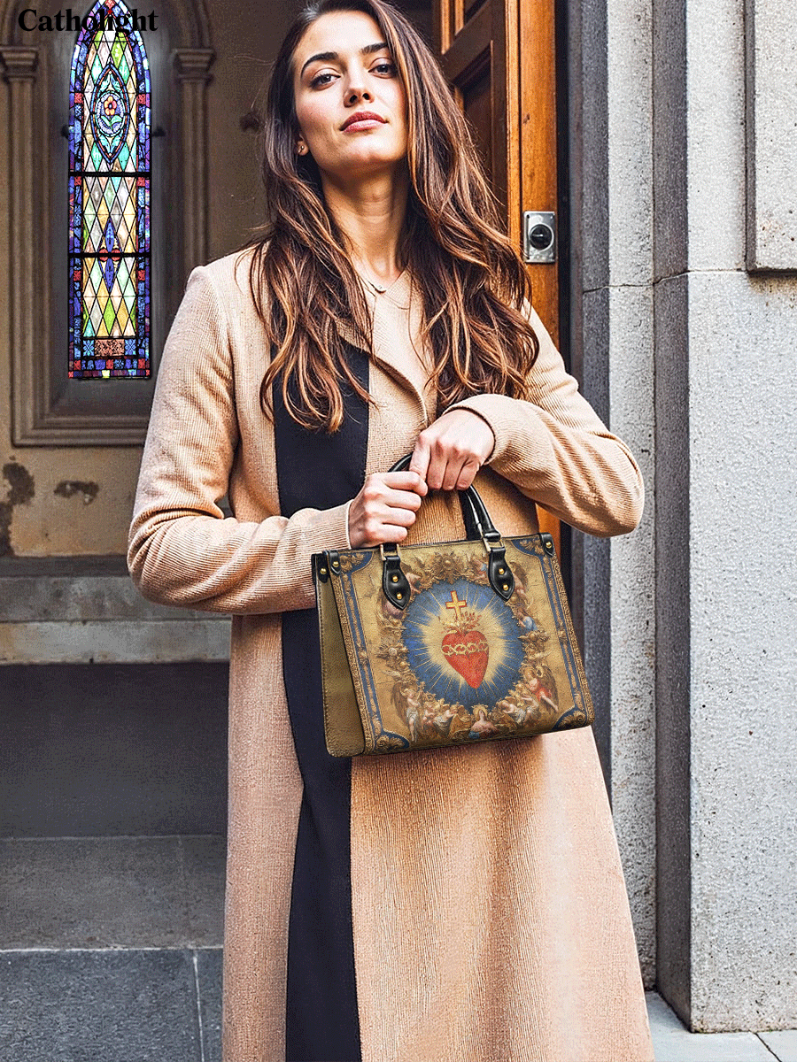 Sacred Heart of Divine Love Leather Bag