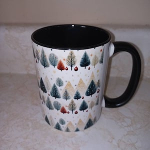 Christmas Evergreen Tree Accent Mug - Gift For Christmas