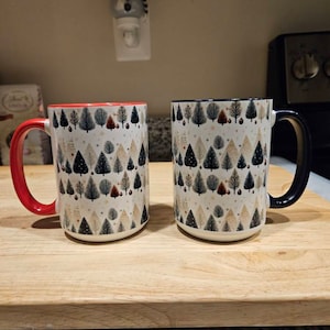 Christmas Evergreen Tree Accent Mug - Gift For Christmas