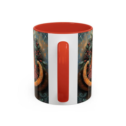 Winter Sled Holiday Wreath Christmas Coffee Accent Mug