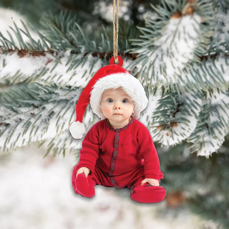 Baby Christmas Custom Face For Christmas Photo Ornament