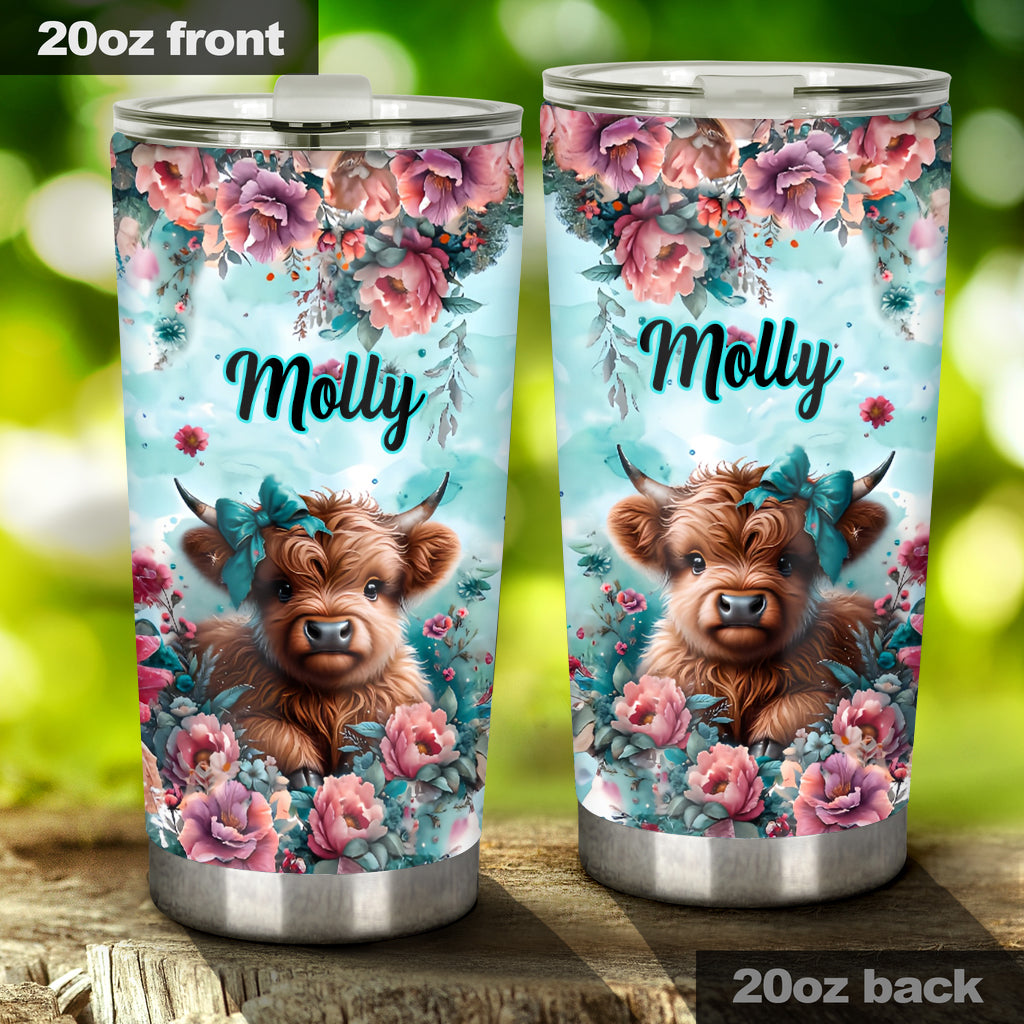 Cute Baby Cow - Personalized Tumbler