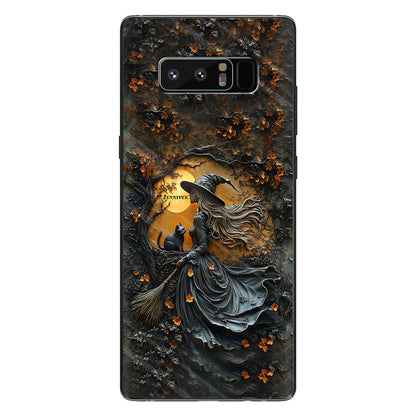 Beautiful Witch &  Black Cat - Personalized Witch Phone Case