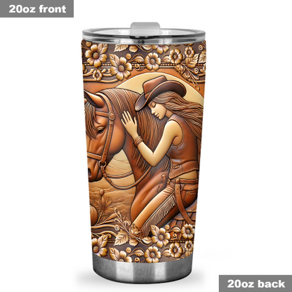 Just A Girl Who Loves Horses - Personalized Horse Tumbler