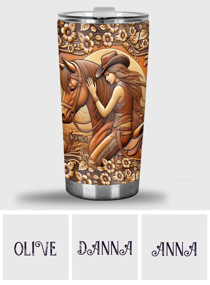 Just A Girl Who Loves Horses - Personalized Horse Tumbler