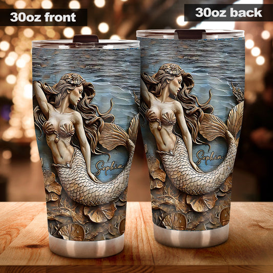 Beautiful Mermaid - Personalized Mermaid Tumbler