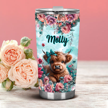 Cute Baby Cow - Personalized Tumbler