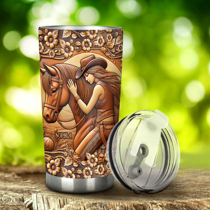 Just A Girl Who Loves Horses - Personalized Horse Tumbler