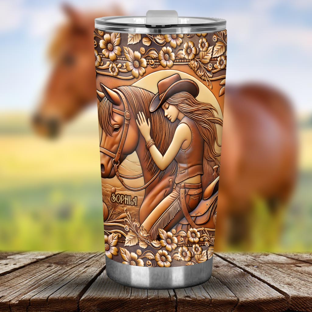 Just A Girl Who Loves Horses - Personalized Horse Tumbler