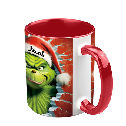 Cartoon Christmas Face - Personalized Accent Mug