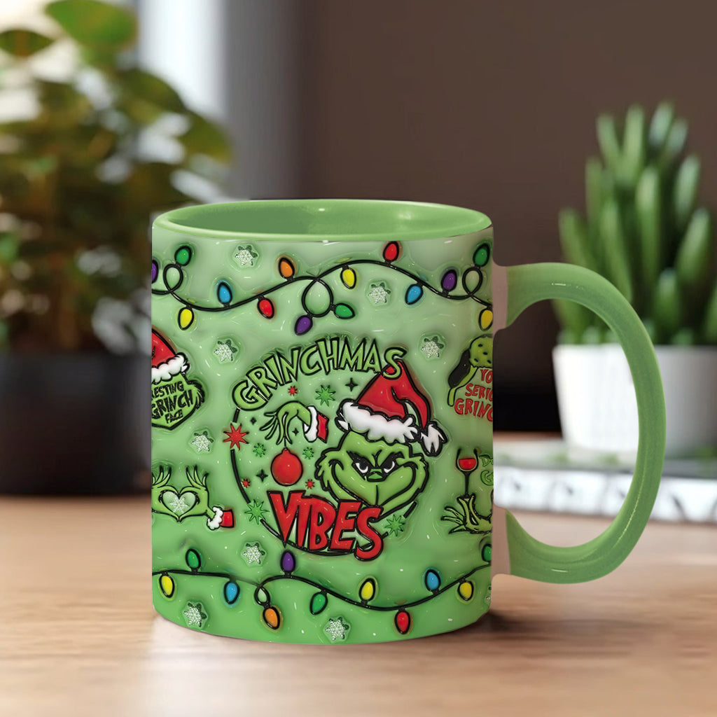 Grinchmas Vibes - Personalized Christmas Accent Mug