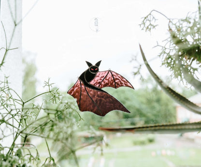 Bat Acrylic Window Hanging, Indoor Decor, Bat lovers gift, Funny Bat window decor, Gothic bat, Halloween decor, Garden Gift