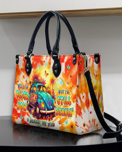 RUNNING AGAINST THE WIND CAR TIE DYE LEATHER HANDBAG