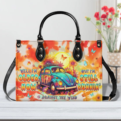 RUNNING AGAINST THE WIND CAR TIE DYE LEATHER HANDBAG