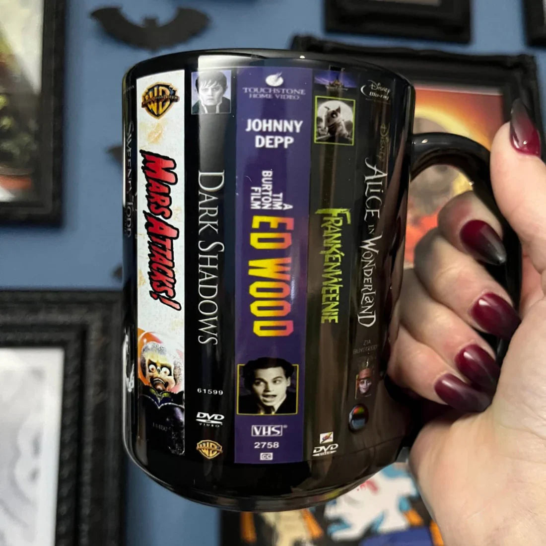 Tim Burton Movies VHS Tape Movies Nostalgic Black Mug