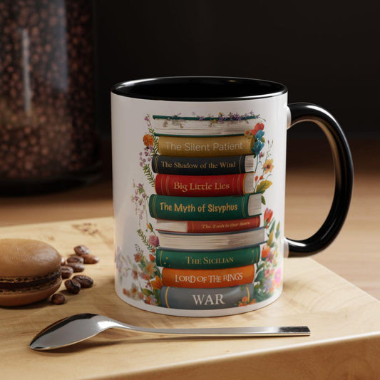 Book Mug, Gift for Bookworm Readers, Favorite Bookshelf Mu