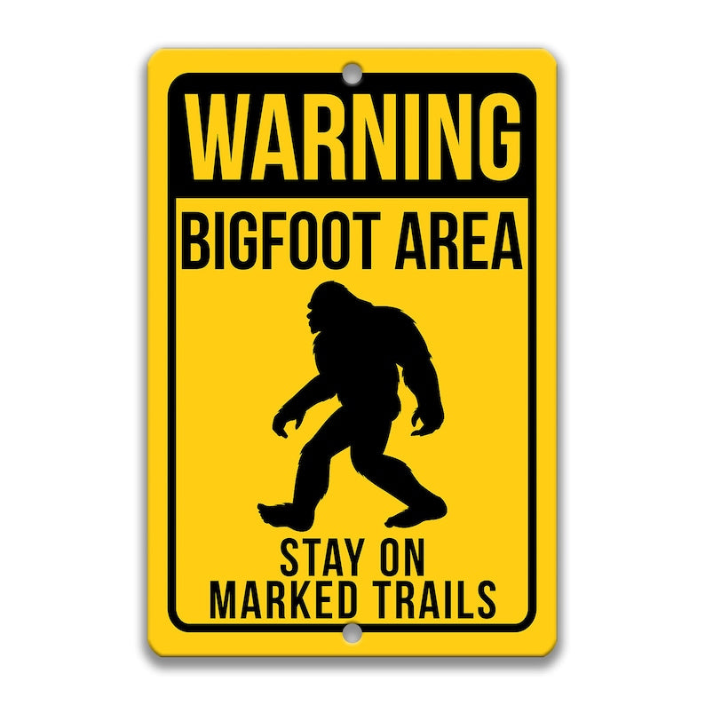 Bigfoot Sign, Cryptozoology, Cryptid Gift Metal Sign – Soul Flower