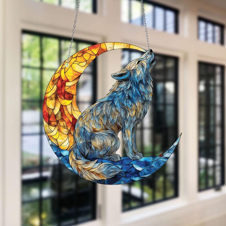 Howling Wolf Moon Acrylic Window – Soul Flower